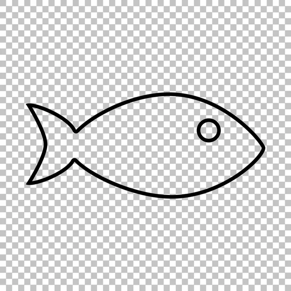 Ikona vektoru řádku ryb — Stockový vektor