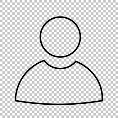 Kullanıcı çizgi vektör simgesi