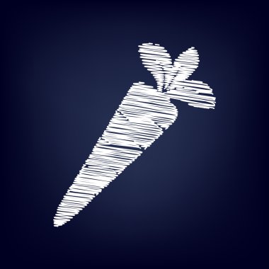 Havuç işareti. Düz stil ikonu