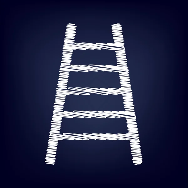 Ladder teken. Platte stijlicoon — Stockvector