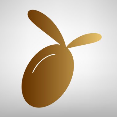 Oliva işareti. Düz stil ikonu