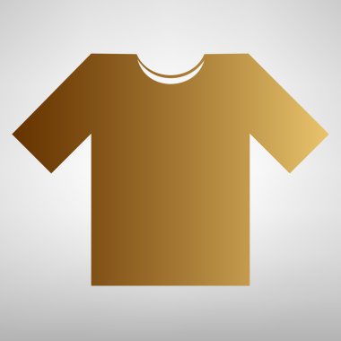 T-shirt işareti. Düz stil ikonu