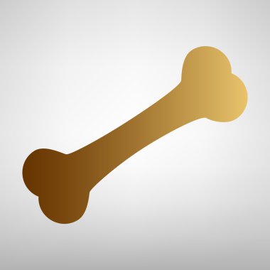 Kemik işareti. Düz stil ikonu