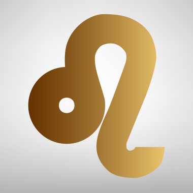 Leo işareti. Düz stil ikonu