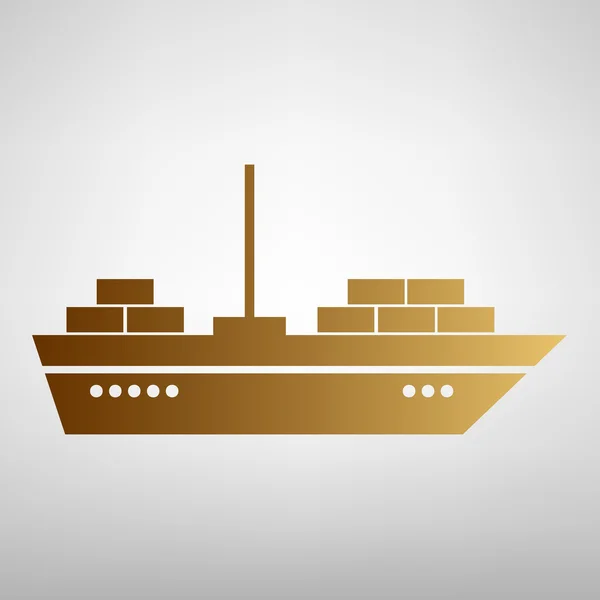 Ship sign. Flat style icon — Stock Vector