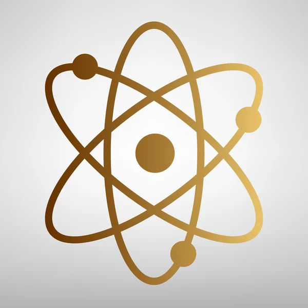 Atom jele. Lapos stílusú ikon — Stock Vector