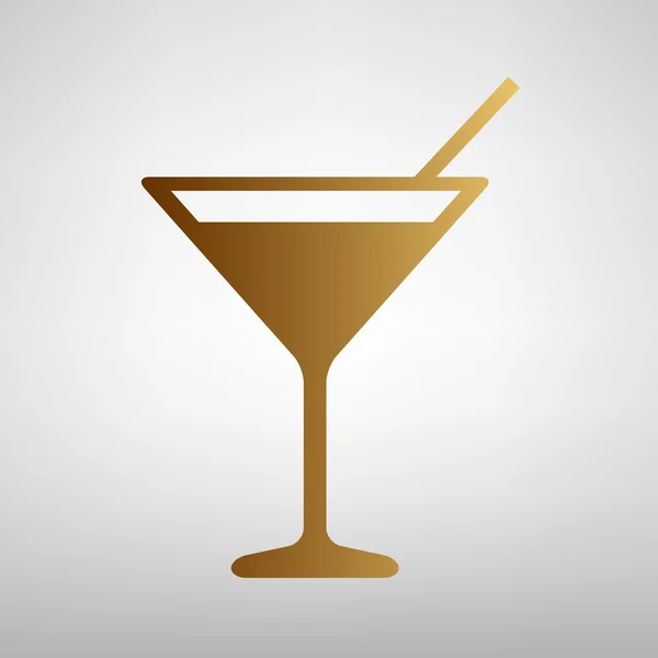 Coctail sign. Flat style icon — Stock Vector