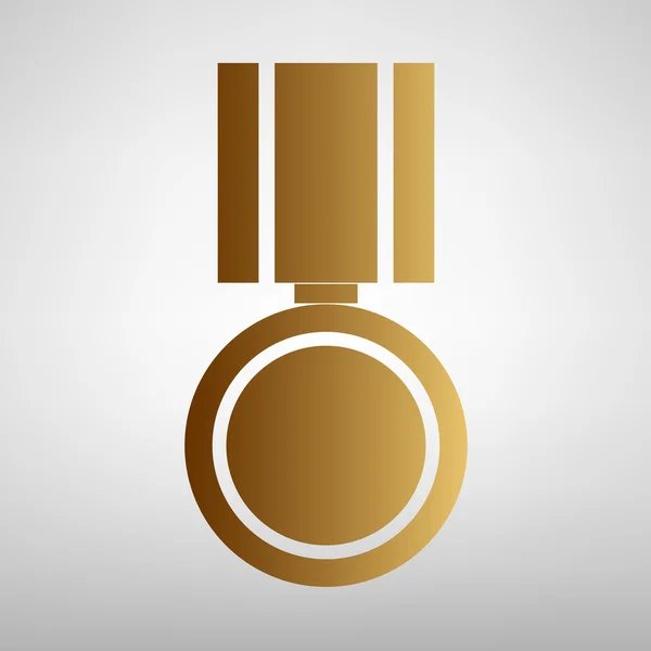 Signe de médaille. icône de style plat — Image vectorielle