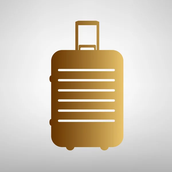 Panneau à bagages. icône de style plat — Image vectorielle