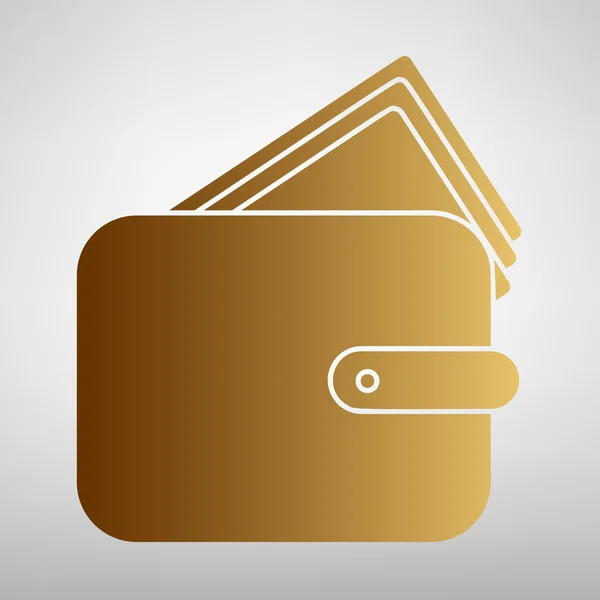 Goldene Brieftasche — Stockvektor