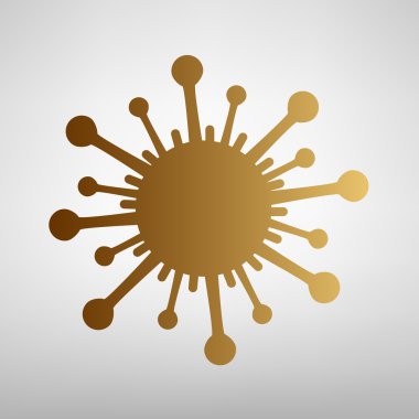 Virüs işareti. Düz stil ikonu