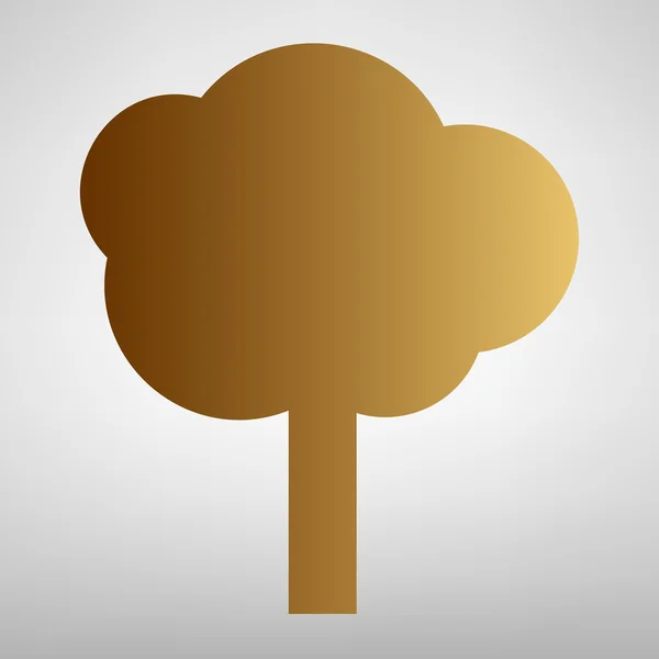 Assinatura da árvore. Ícone de estilo plano —  Vetores de Stock