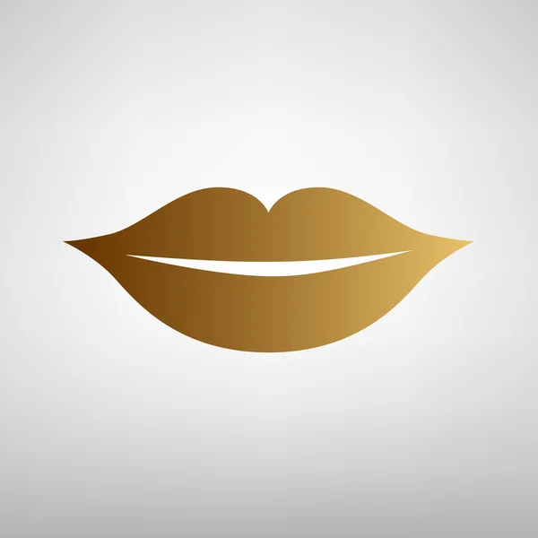 Знак губ. Иконка плоского стиля — стоковый вектор