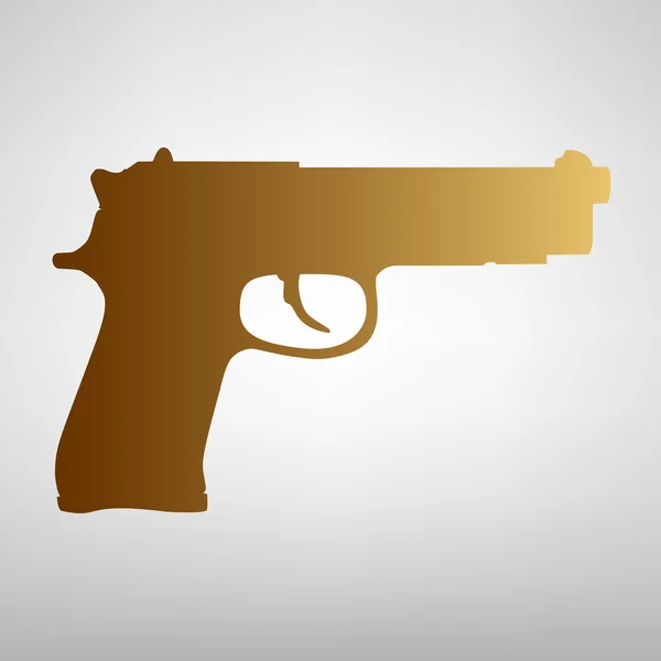 Señal de pistola. Icono de estilo plano — Vector de stock