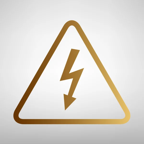 Yüksek Voltaj Tehlike işareti — Stok Vektör