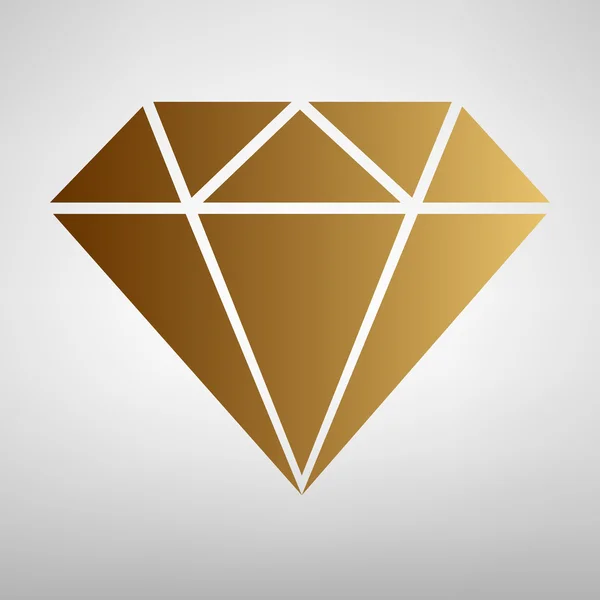 Gyémánt jele. Lapos stílusú ikon — Stock Vector