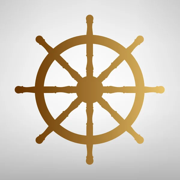 Ship wheel sign — Stock Vector