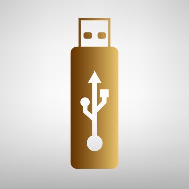 Vektör usb birden parlamak götürmek işareti