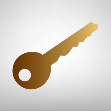 Anahtar işareti. Düz stil ikonu