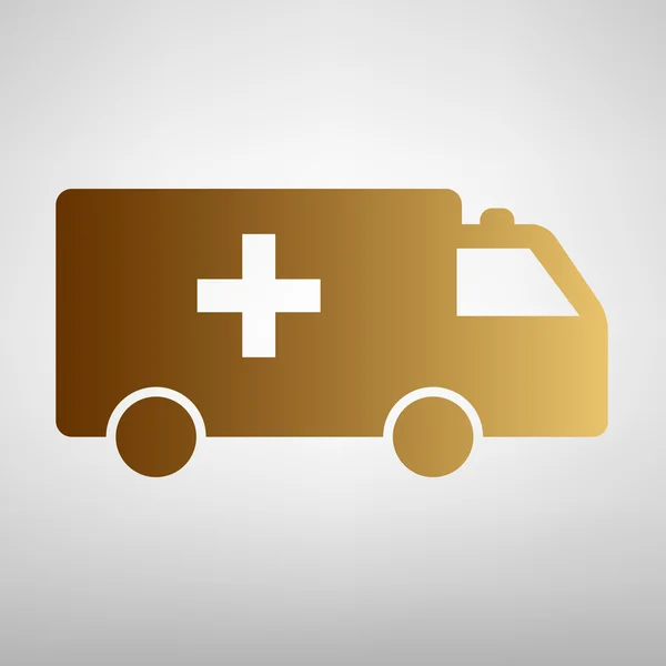 Señal de ambulancia. Icono de estilo plano — Vector de stock