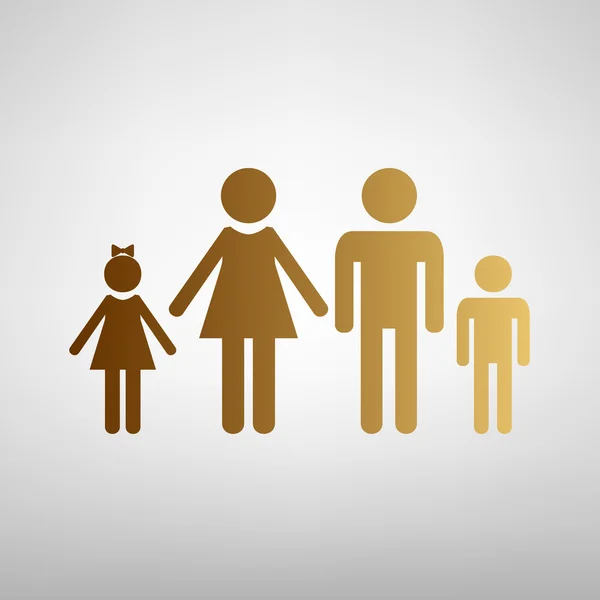 家庭的标志。平面样式图标 — 图库矢量图片