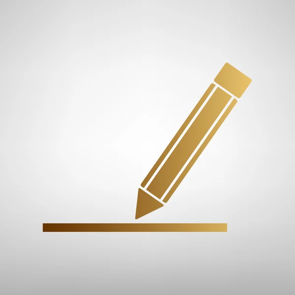 Signe au crayon. icône de style plat — Image vectorielle
