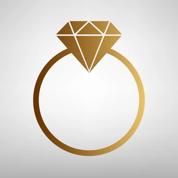 Sinal de diamante. Ícone de estilo plano — Vetor de Stock