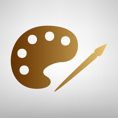 Palet ve boya fırça işareti