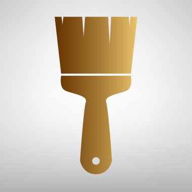 Fırça işareti. Düz stil ikonu