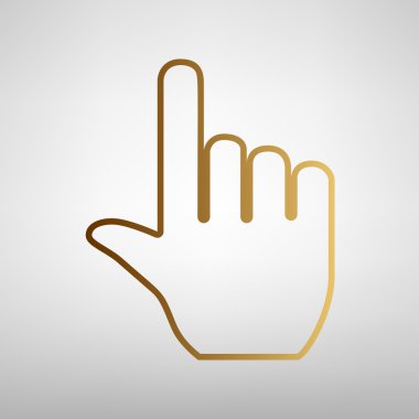 El işareti. Düz stil ikonu