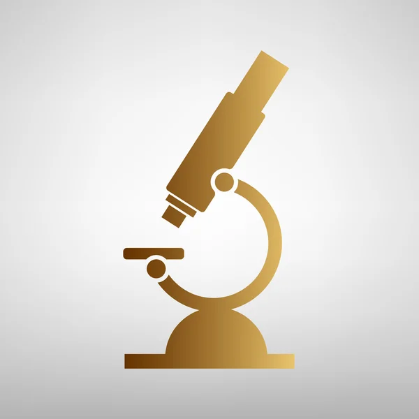 Signo del microscopio. Icono de estilo plano — Vector de stock