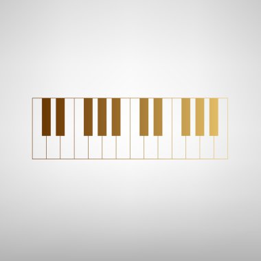 Piano Keyboard sign clipart