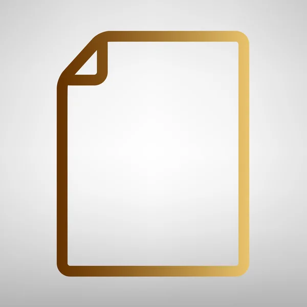 Firma del documento. Icono de estilo plano — Vector de stock