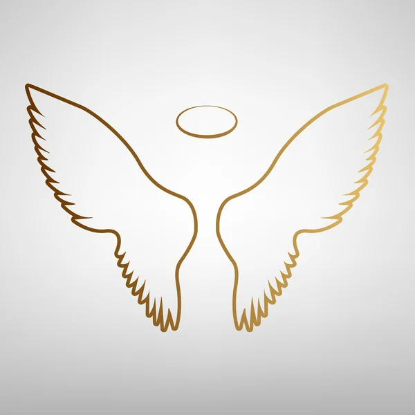 Знак крыльев. Иконка плоского стиля — стоковый вектор
