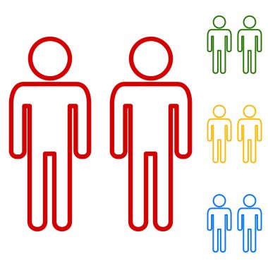 Eşcinsel aile işareti. Satır simgeler kümesi