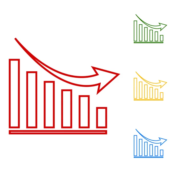 Gráfico decreciente del vector — Vector de stock