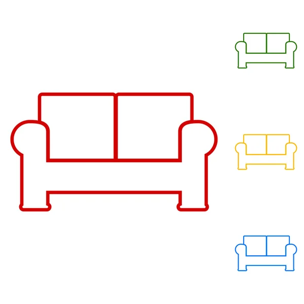 Sofa. Set of line icons — Stock Vector