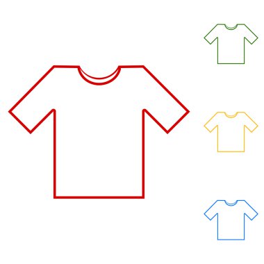 T-gömlek satır simge vektör çizim