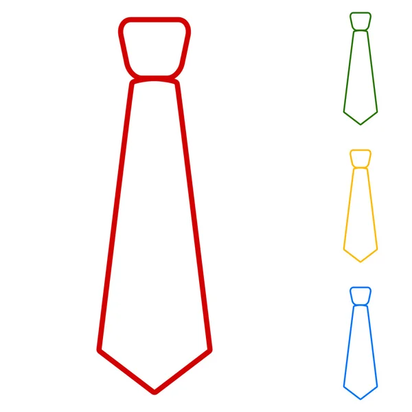 Corbata. Conjunto de iconos de línea — Vector de stock