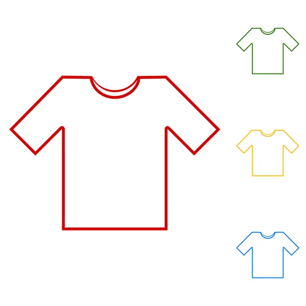 Camiseta línea icono vector ilustración — Vector de stock