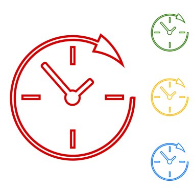 Service and support for customers around the clock clipart