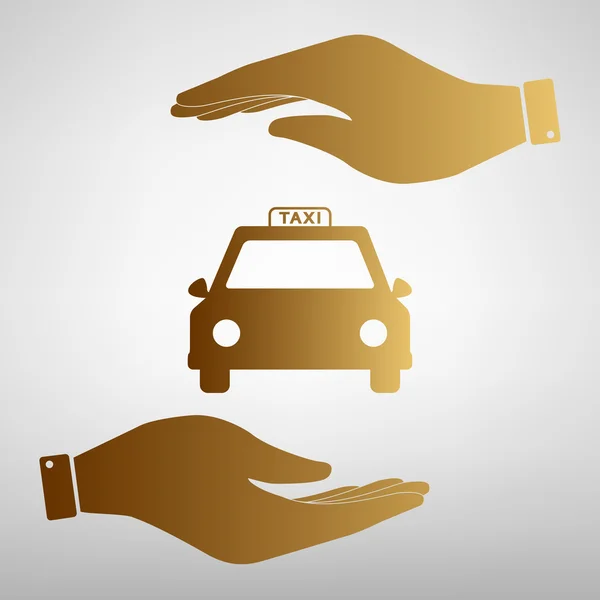 Taxi signe Golden Effect . — Image vectorielle