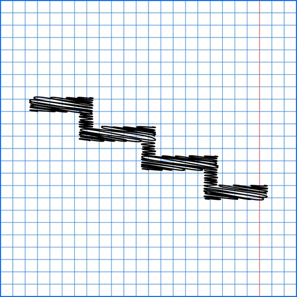 Señal de escalera hacia abajo — Vector de stock