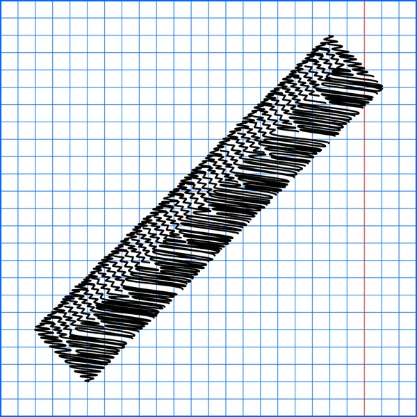 Signo de regla de centímetro — Vector de stock