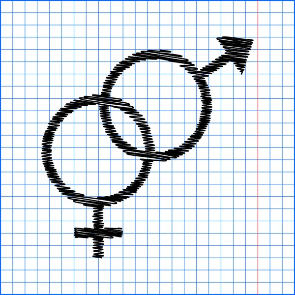 Sexsymbol-Zeichen — Stockvektor