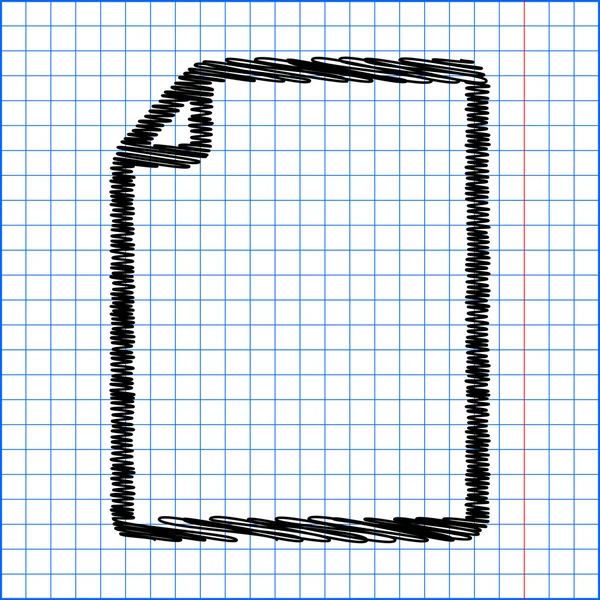 Document ondertekenen. Platte stijlicoon — Stockvector