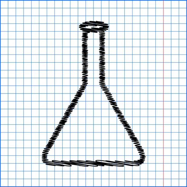 Sinal de frasco cónico —  Vetores de Stock