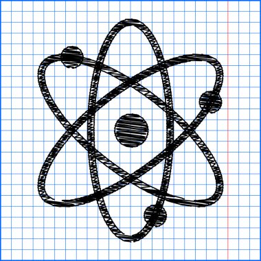 atom simgesi vektör illüstrasyonu