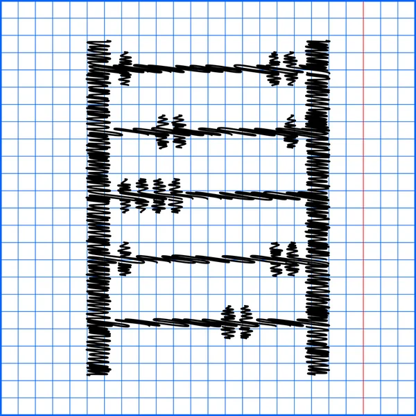 Antiguo icono retro abacus — Vector de stock
