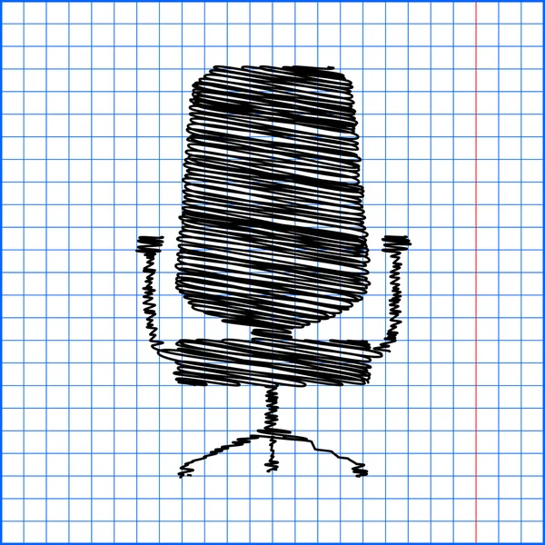 Icono de silla de oficina aislado — Vector de stock